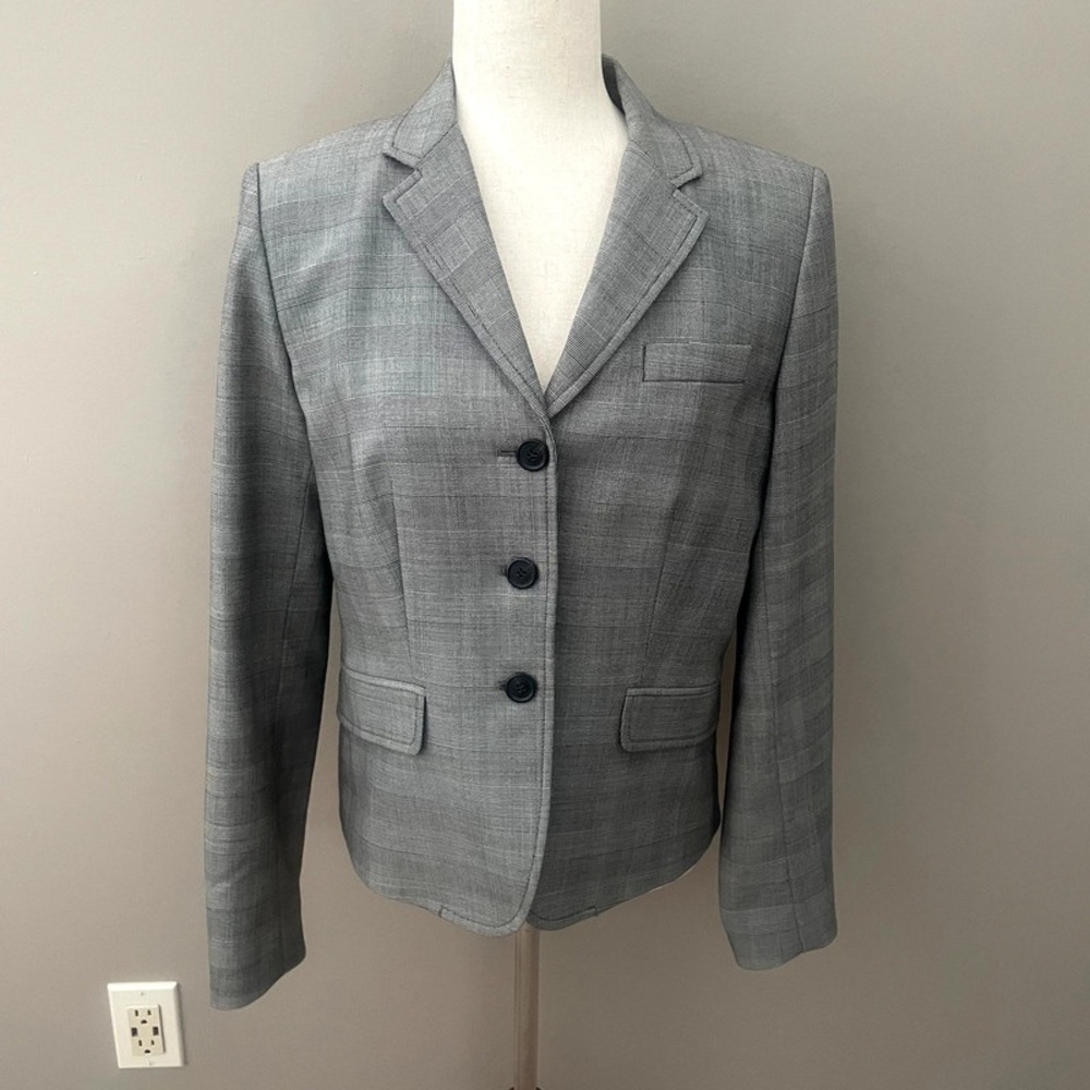 J. Crew Gray Tailored Blazer with Professional Cut